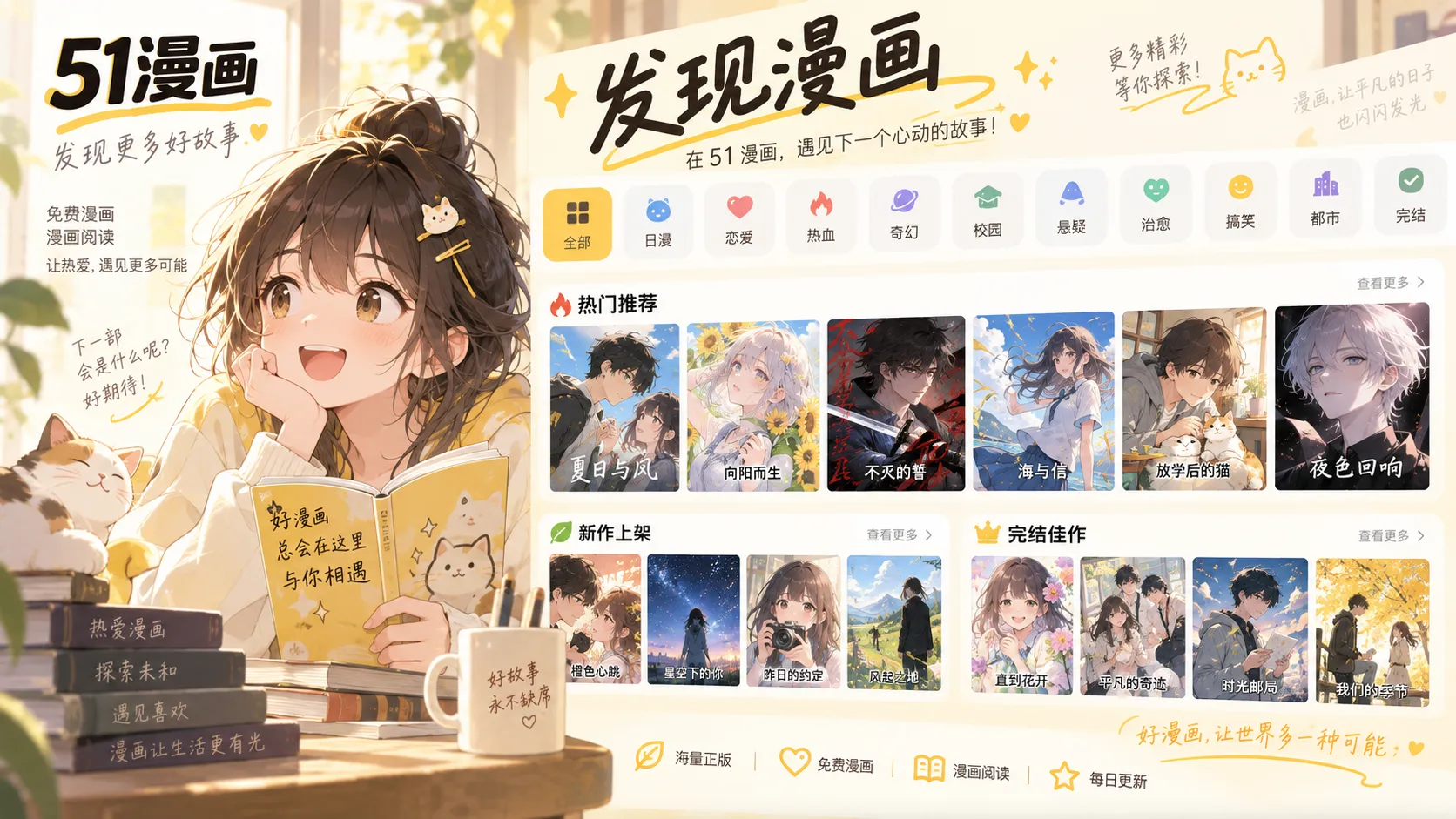 灰蓝公寓封面，51漫画多分类作品发现入口