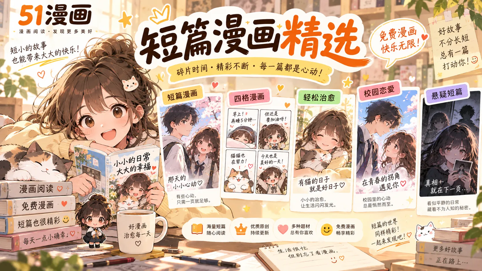 一页之后封面，51漫画短篇与单话作品精选