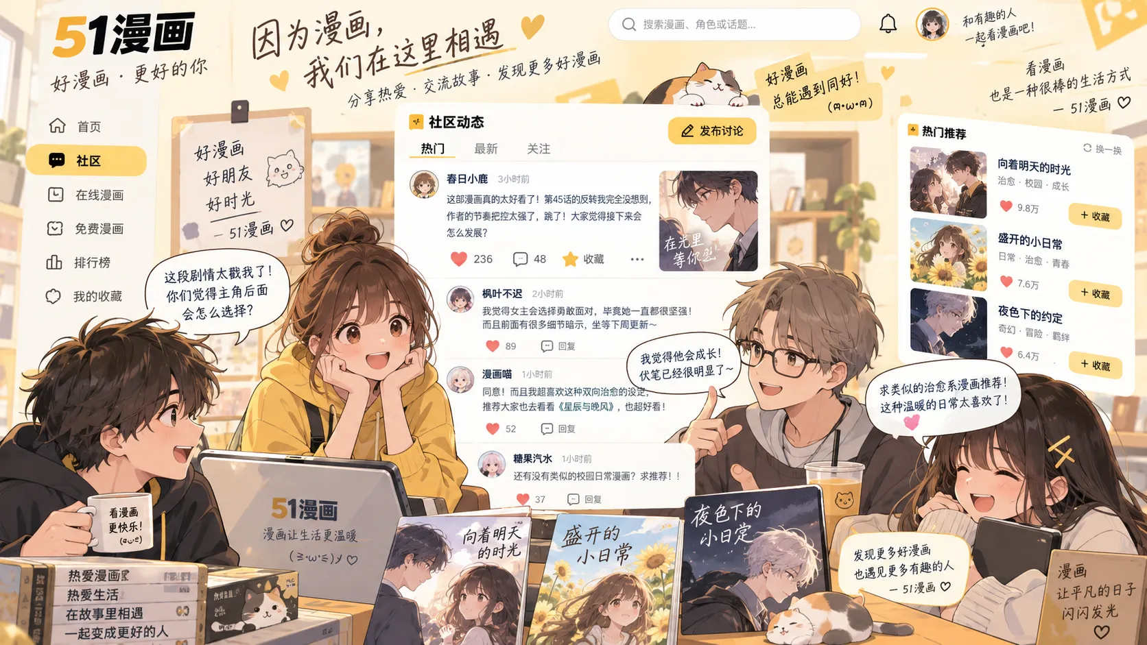 围绕漫画作品展开的读者交流